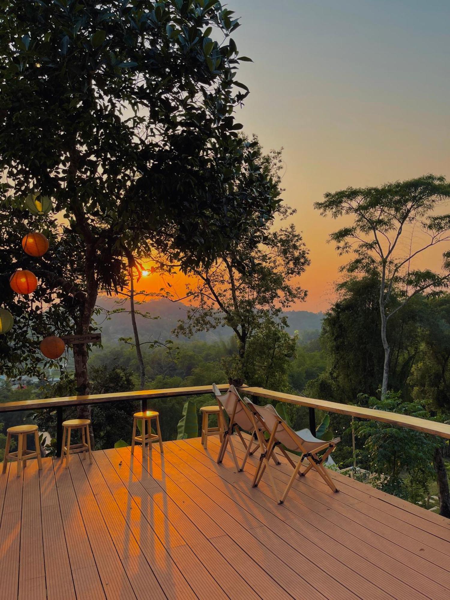Micasa - Nha Gac Mai Tren Dinh Doi Villa Cao Bang Exteriör bild